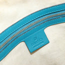 GUCCI Micro GG Canvas Bag Patent Leather 2way Turquoise Blue 309617 Auth 176255-20