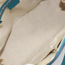 GUCCI Micro GG Canvas Bag Patent Leather 2way Turquoise Blue 309617 Auth 176255-11