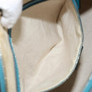 GUCCI Micro GG Canvas Bag Patent Leather 2way Turquoise Blue 309617 Auth 176255-24