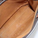 CELINE Triomphe Canvas Vertical Cabas Tote Bag PVC Dark Brown Gold Auth 176256-15