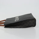 CELINE Triomphe Canvas Vertical Cabas Tote Bag PVC Dark Brown Gold Auth 176256-5
