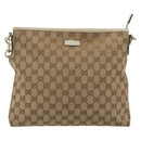 GUCCI GG Canvas Shoulder Bag Beige Gold 388924 Auth 176257-13