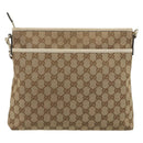 GUCCI GG Canvas Shoulder Bag Beige Gold 388924 Auth 176257-2
