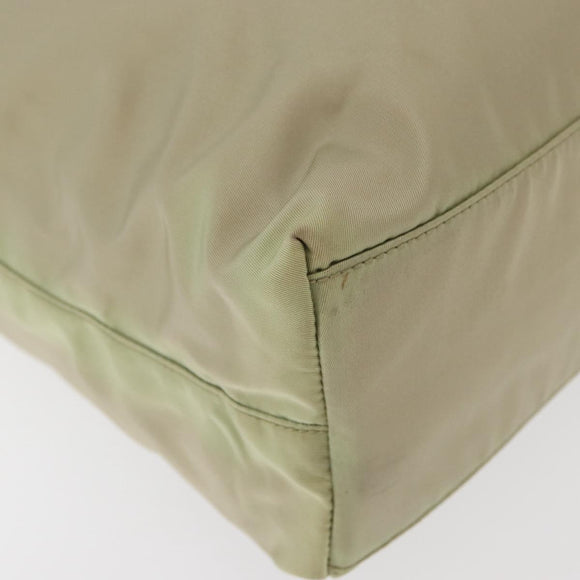 PRADA Hand Bag Nylon Green Silver Auth 176258