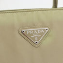 PRADA Hand Bag Nylon Green Silver Auth 176258-17