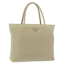 PRADA Hand Bag Nylon Green Silver Auth 176258-1