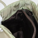 PRADA Hand Bag Nylon Green Silver Auth 176258-22
