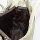 PRADA Hand Bag Nylon Green Silver Auth 176258-23