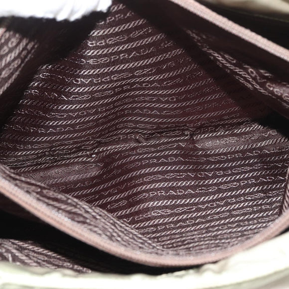 PRADA Hand Bag Nylon Green Silver Auth 176258