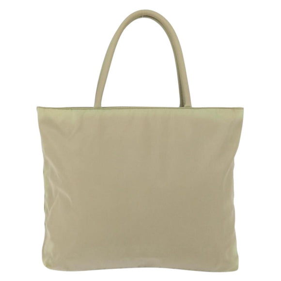 PRADA Hand Bag Nylon Green Silver Auth 176258