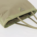 PRADA Hand Bag Nylon Green Silver Auth 176258-6