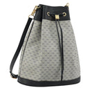 GUCCI Micro GG Supreme Shoulder Bag PVC Navy Gold 001 58 4793 Auth 176265-1