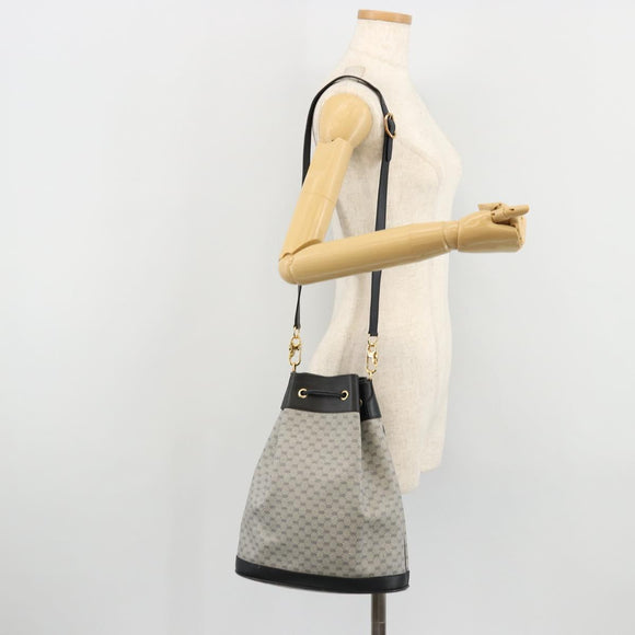 GUCCI Micro GG Supreme Shoulder Bag PVC Navy Gold 001 58 4793 Auth 176265