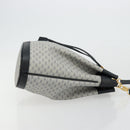 GUCCI Micro GG Supreme Shoulder Bag PVC Navy Gold 001 58 4793 Auth 176265-4