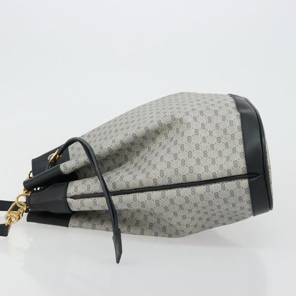 GUCCI Micro GG Supreme Shoulder Bag PVC Navy Gold 001 58 4793 Auth 176265