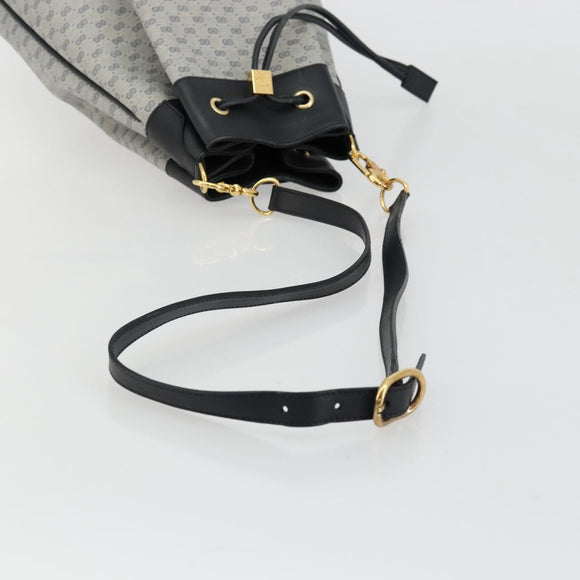 GUCCI Micro GG Supreme Shoulder Bag PVC Navy Gold 001 58 4793 Auth 176265