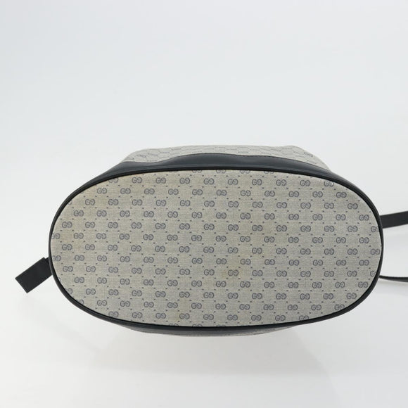 GUCCI Micro GG Supreme Shoulder Bag PVC Navy Gold 001 58 4793 Auth 176265