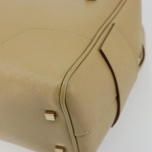 GUCCI Micro GG Supreme Hand Bag PVC Beige Gold 002 1115 Auth 176267A