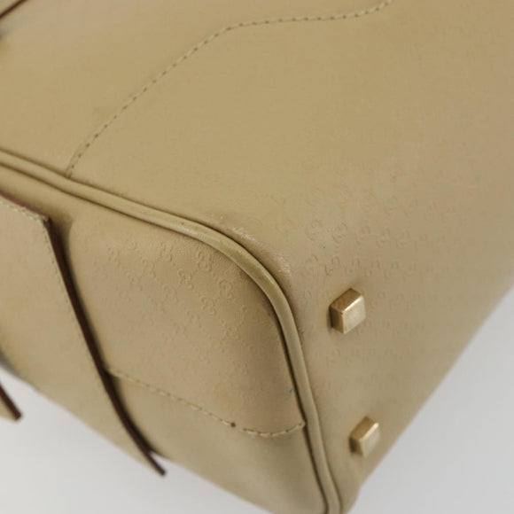 GUCCI Micro GG Supreme Hand Bag PVC Beige Gold 002 1115 Auth 176267A