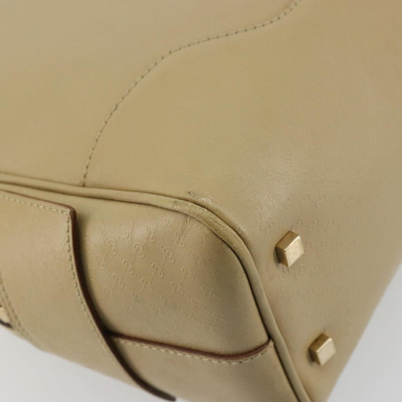 GUCCI Micro GG Supreme Hand Bag PVC Beige Gold 002 1115 Auth 176267A