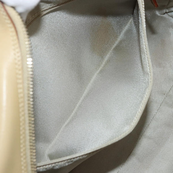 GUCCI Micro GG Supreme Hand Bag PVC Beige Gold 002 1115 Auth 176267A