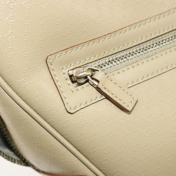 GUCCI Micro GG Supreme Hand Bag PVC Beige Gold 002 1115 Auth 176267A