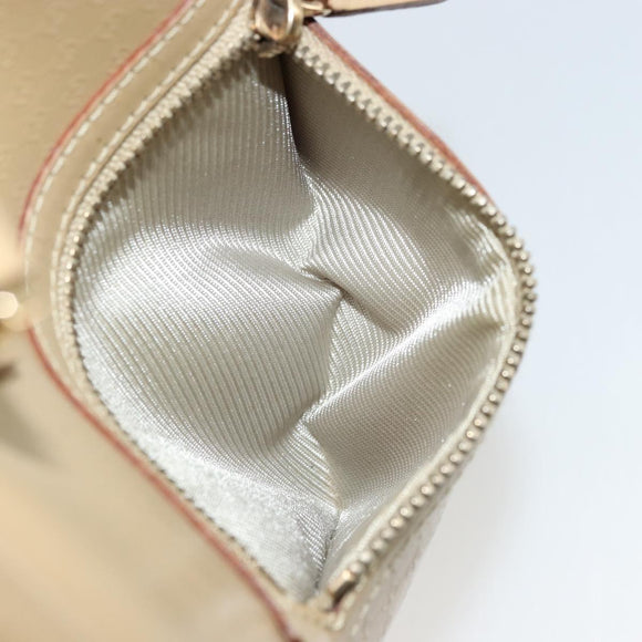 GUCCI Micro GG Supreme Hand Bag PVC Beige Gold 002 1115 Auth 176267A