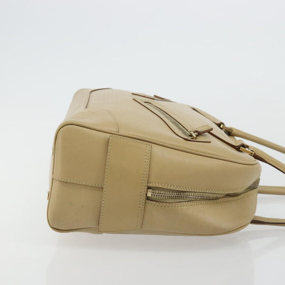 GUCCI Micro GG Supreme Hand Bag PVC Beige Gold 002 1115 Auth 176267A