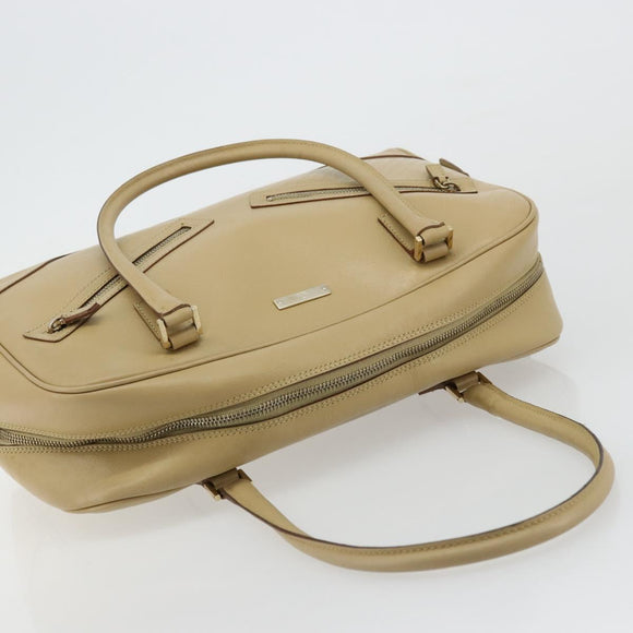 GUCCI Micro GG Supreme Hand Bag PVC Beige Gold 002 1115 Auth 176267A