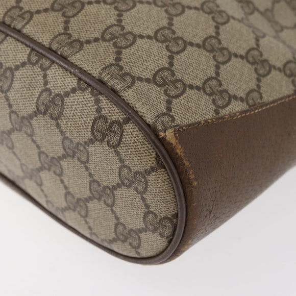 GUCCI GG Supreme Web Sherry Line Bag PVC Beige Gold 72 02 034 Auth 176268