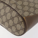 GUCCI GG Supreme Web Sherry Line Bag PVC Beige Gold 72 02 034 Auth 176268-16