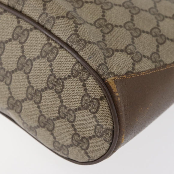 GUCCI GG Supreme Web Sherry Line Bag PVC Beige Gold 72 02 034 Auth 176268