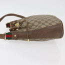 GUCCI GG Supreme Web Sherry Line Bag PVC Beige Gold 72 02 034 Auth 176268-4