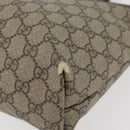 GUCCI GG Supreme Tote Bag PVC Beige Silver 211138 Auth 176269-14