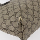 GUCCI GG Supreme Tote Bag PVC Beige Silver 211138 Auth 176269-15