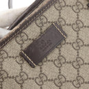 GUCCI GG Supreme Tote Bag PVC Beige Silver 211138 Auth 176269-17