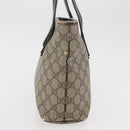 GUCCI GG Supreme Tote Bag PVC Beige Silver 211138 Auth 176269-3