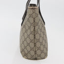 GUCCI GG Supreme Tote Bag PVC Beige Silver 211138 Auth 176269-4