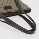 GUCCI GG Supreme Tote Bag PVC Beige Silver 211138 Auth 176269-7