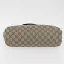 GUCCI GG Supreme Tote Bag PVC Beige Silver 211138 Auth 176269-5
