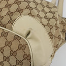 GUCCI GG Canvas Hand Bag 2way Beige Gold 247902 Auth 176270-16