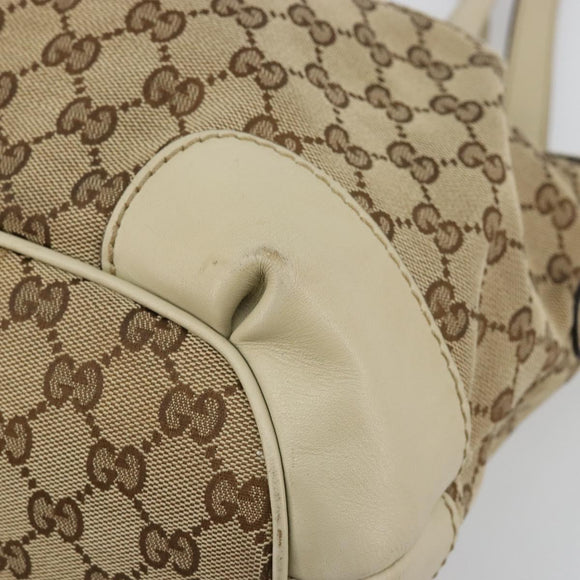 GUCCI GG Canvas Hand Bag 2way Beige Gold 247902 Auth 176270