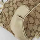 GUCCI GG Canvas Hand Bag 2way Beige Gold 247902 Auth 176270-17