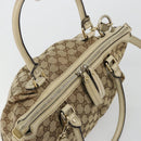 GUCCI GG Canvas Hand Bag 2way Beige Gold 247902 Auth 176270-6
