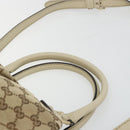 GUCCI GG Canvas Hand Bag 2way Beige Gold 247902 Auth 176270-14