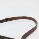 FENDI Zucca Canvas Shoulder Bag Black Brown Auth 176273-8