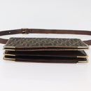 FENDI Zucca Canvas Shoulder Bag Black Brown Auth 176273-5