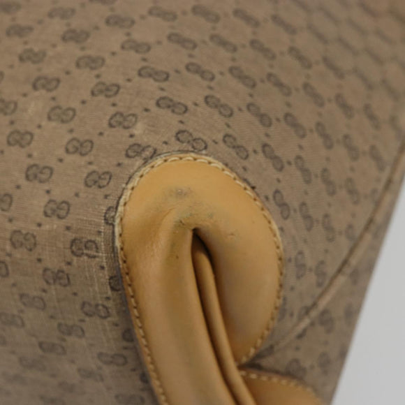GUCCI Micro GG Supreme Tote Bag PVC Beige Goud 002 4868 39 Auth 176281