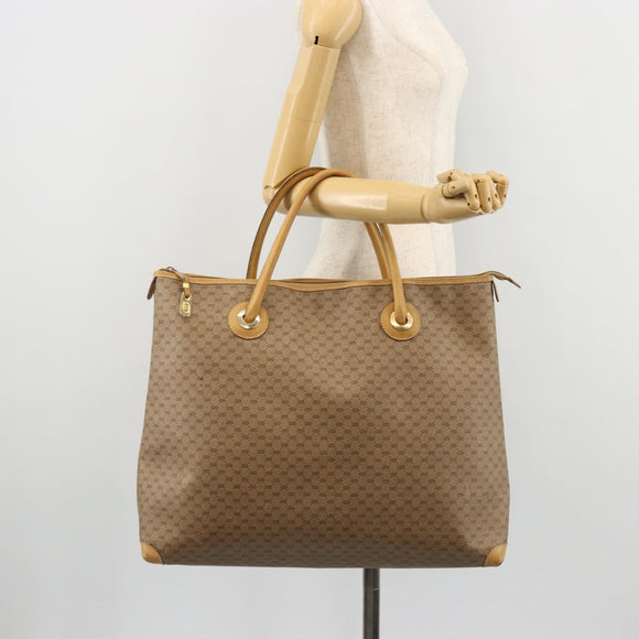 GUCCI Micro GG Supreme Tote Bag PVC Beige Goud 002 4868 39 Auth 176281