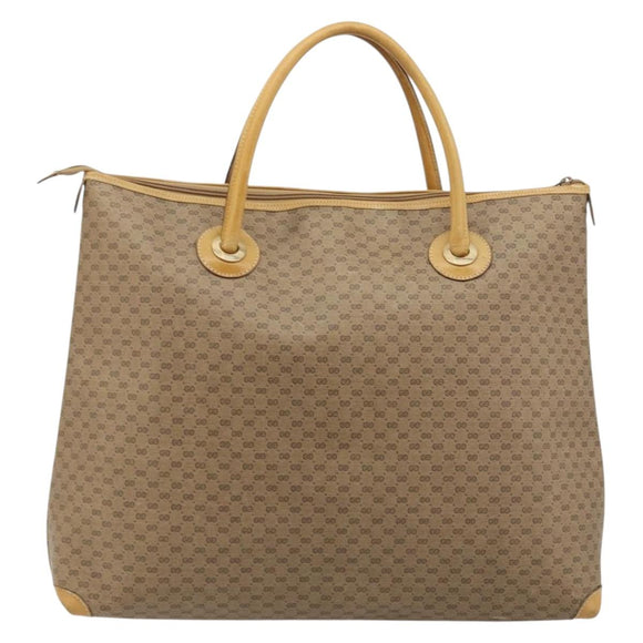 GUCCI Micro GG Supreme Tote Bag PVC Beige Goud 002 4868 39 Auth 176281